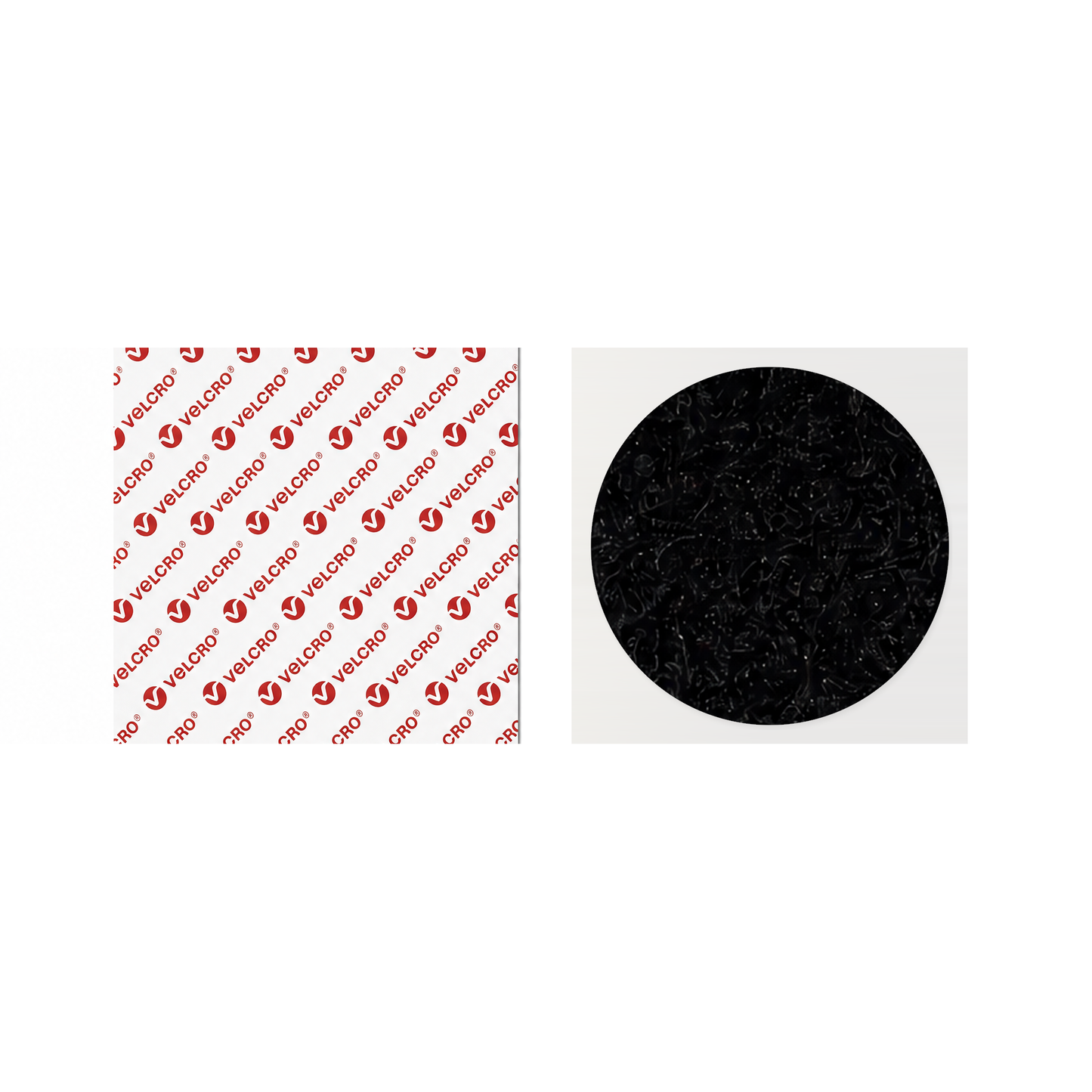 VELCRO® Brand self-adhesive round hook and loop discs in black