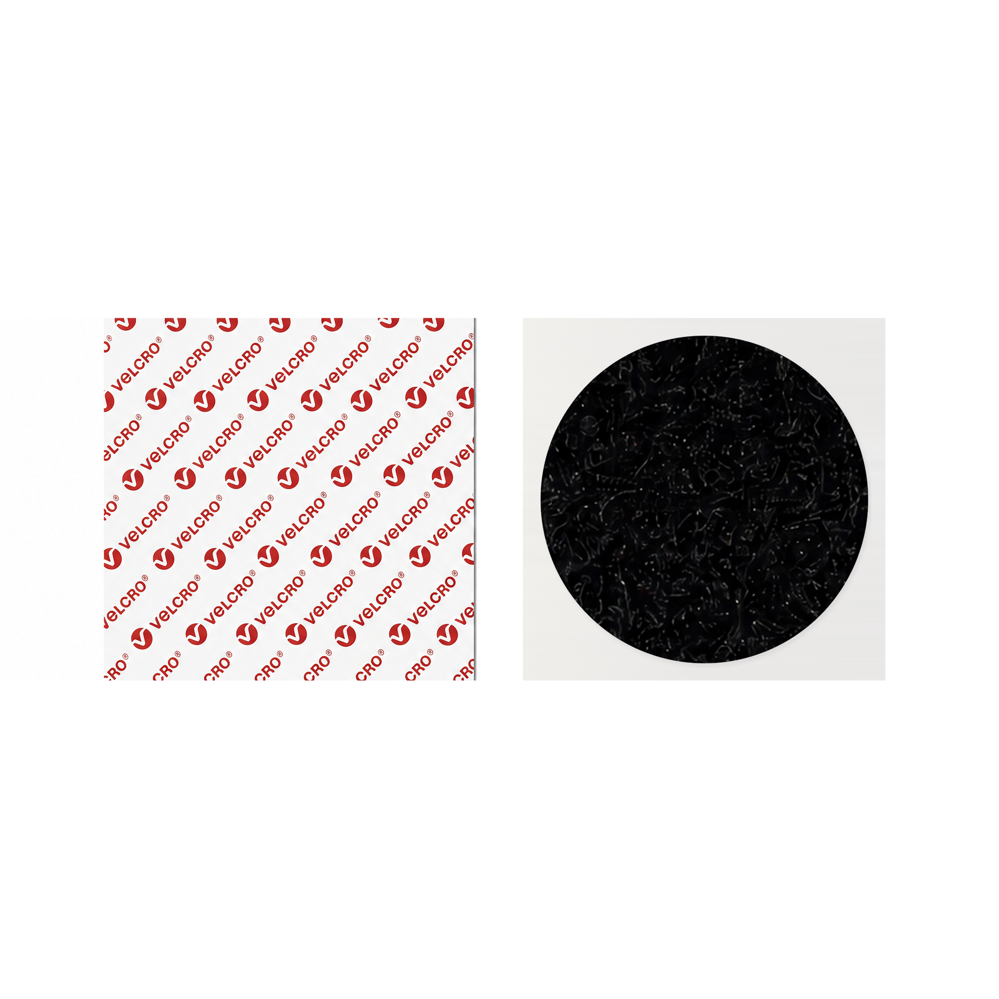 VELCRO® Brand self-adhesive round hook and loop discs in black