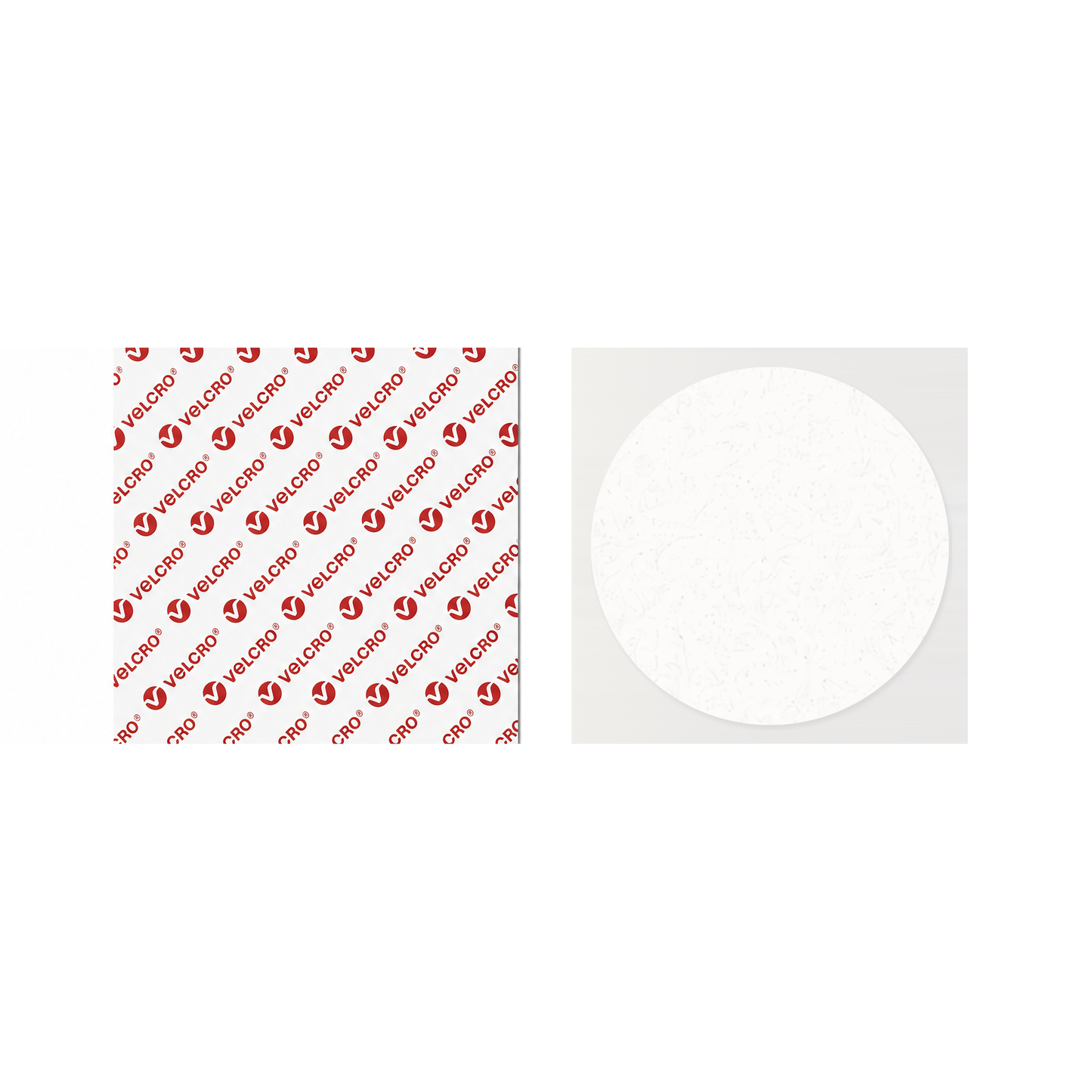 VELCRO® Brand self-adhesive round hook and loop discs in white