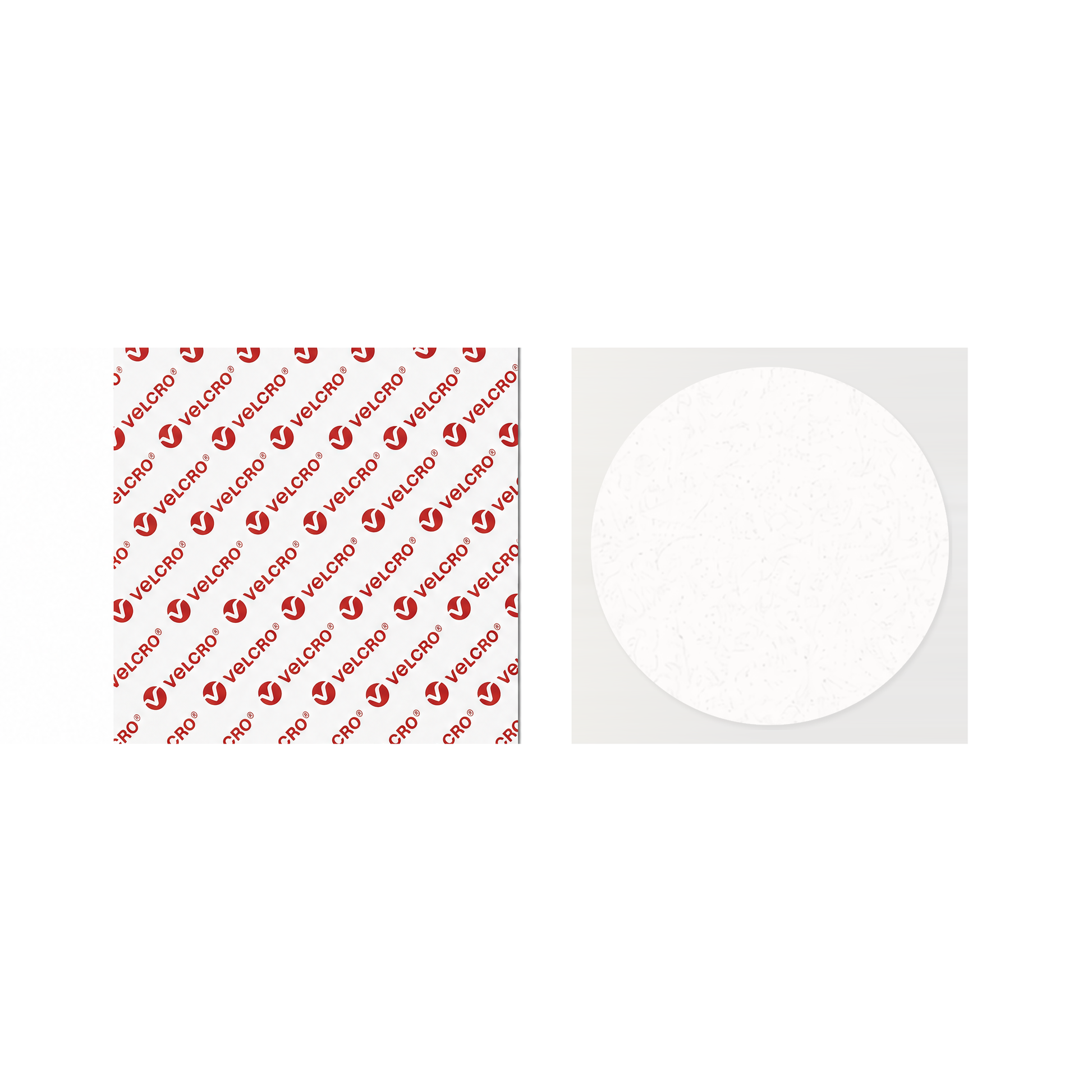 VELCRO® Brand self-adhesive round hook and loop discs in white