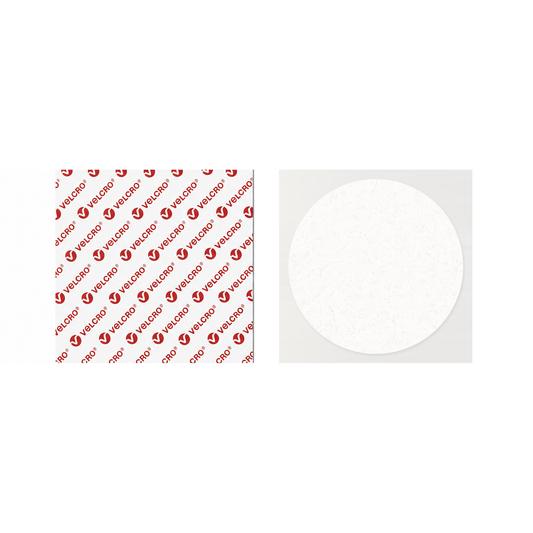 VELCRO® Brand Self-Adhesive Round Pads – White (60mm – 100mm Discs)