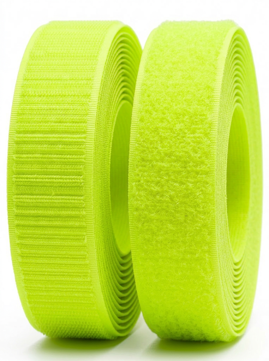 Genuine VELCRO® Brand Fluorescent Yellow Sew-On Hook & Loop Tape