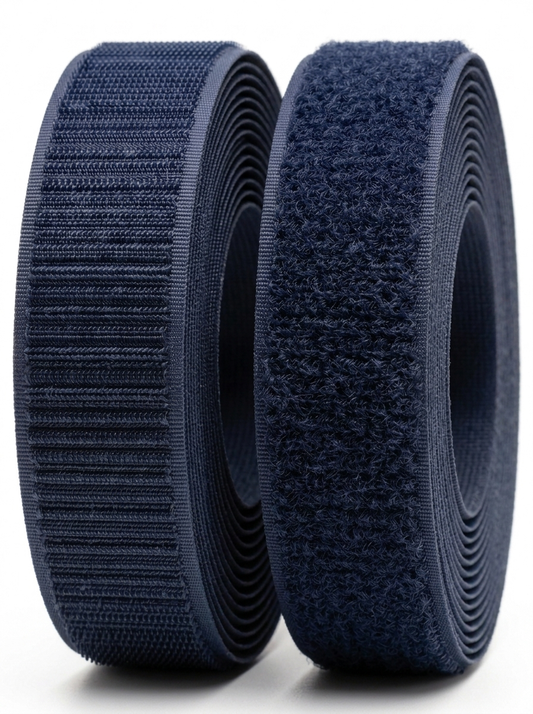 Genuine VELCRO® Brand Navy Blue Sew-On Hook & Loop Tape