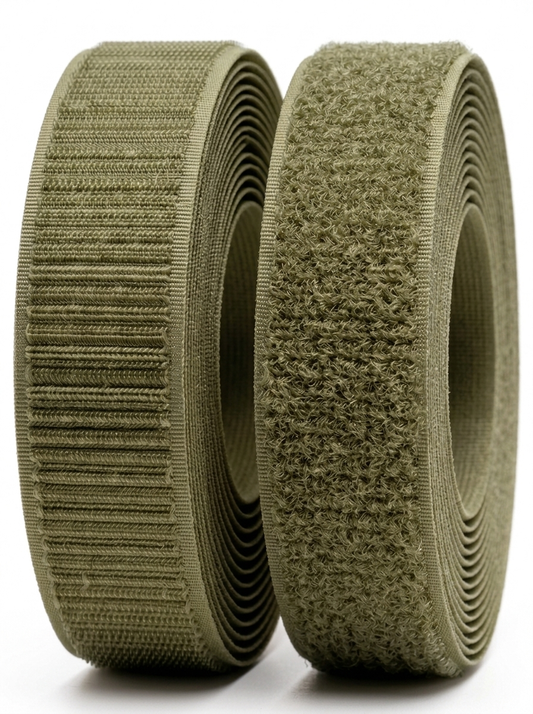 Genuine VELCRO® Brand Olive Green Sew-On Hook & Loop Tape