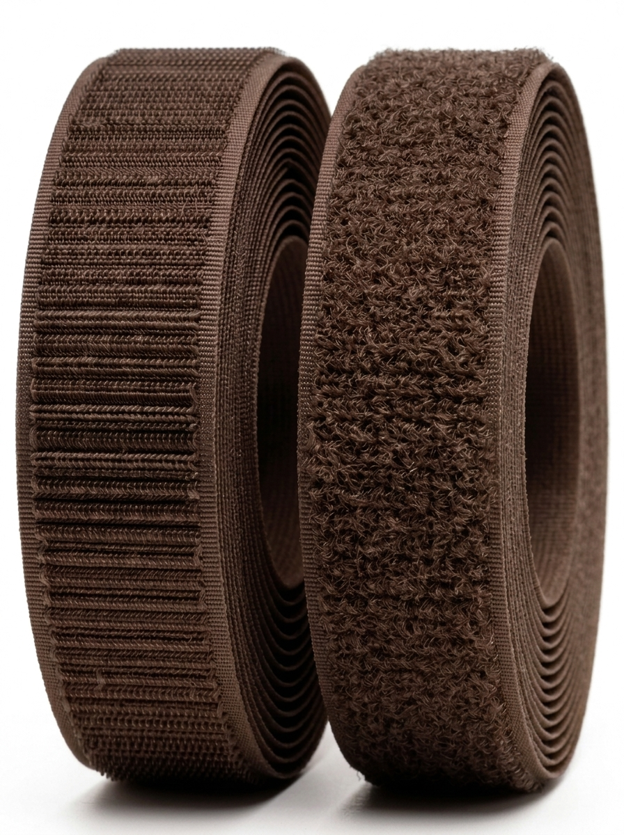 Genuine VELCRO® Brand Dark Brown Sew-On Hook & Loop Tape