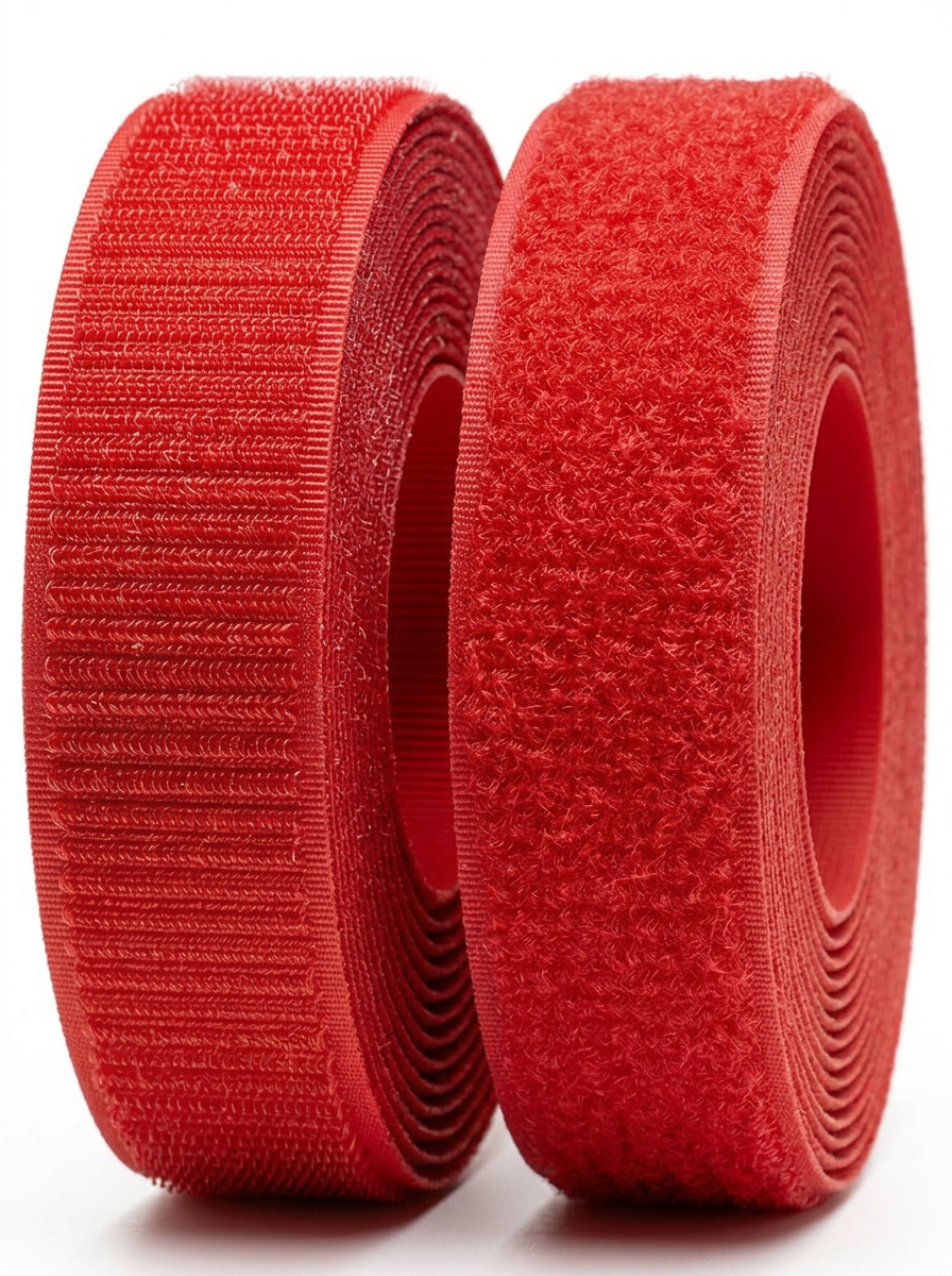 Genuine VELCRO® Brand Red Sew-On Hook & Loop Tape