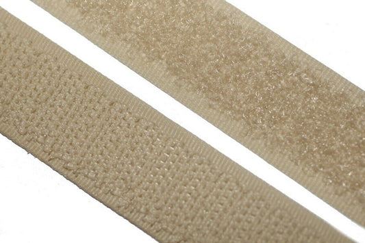 Velcro Sew On Tape Hook And Loop Various Widths Lengths Beige